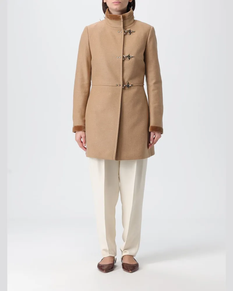 Fay Mantel damen Camel