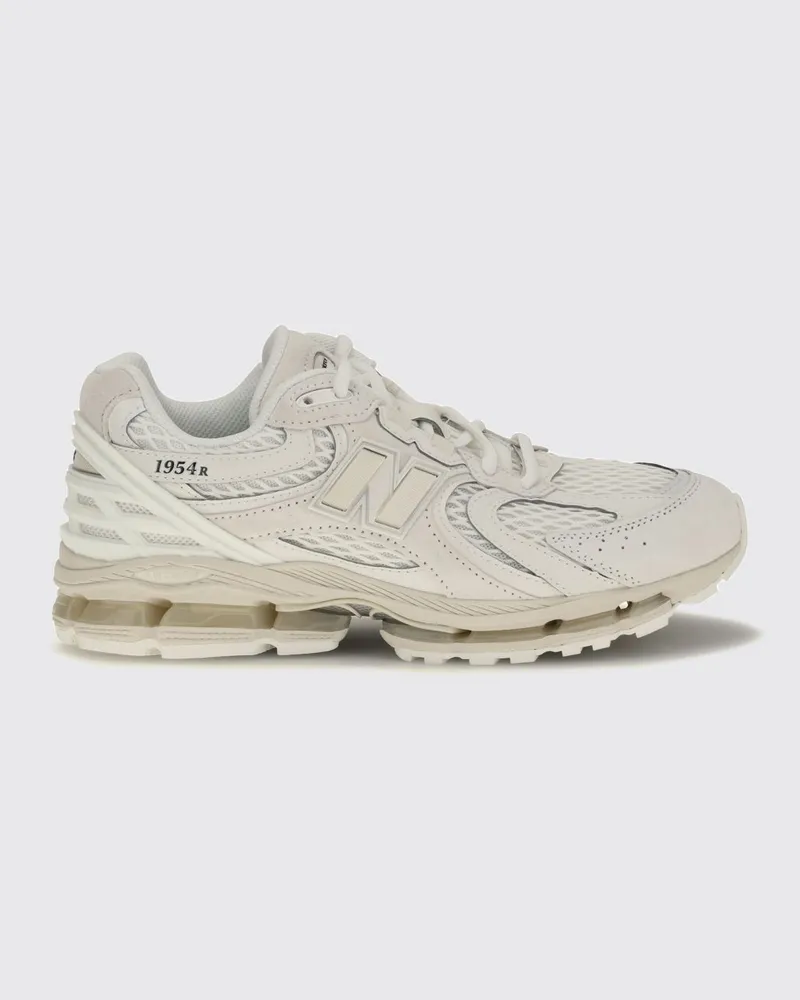 New Balance Zweifarbige 1954R Sneaker aus Veloursleder mit gezackter Sohle Ivory