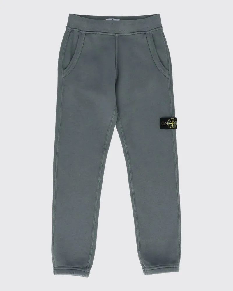 Stone Island Jogginghose für Jungen aus Baumwolle mit Compass-Logo Blau