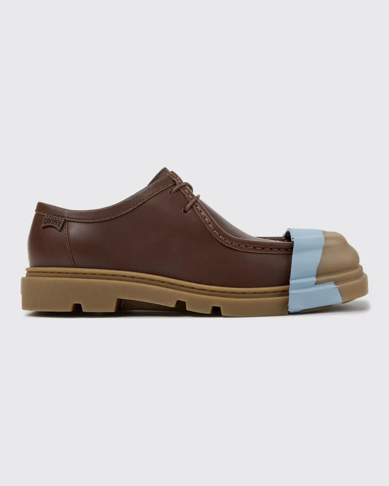 Camper Zweifarbige Junction Derby-Schuhe von aus Kalbsleder mit Gummisohle Braun