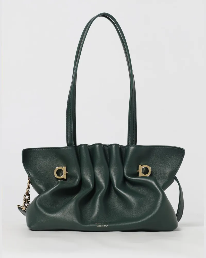 Ferragamo Schultertasche damen Moosgrün