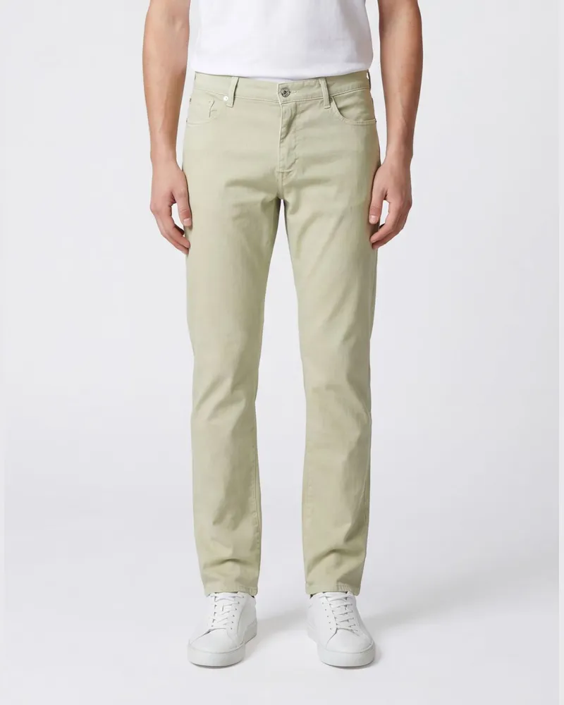 120% Lino Slim Fit Five-Pocket-Hose aus Leinenmischung Beige