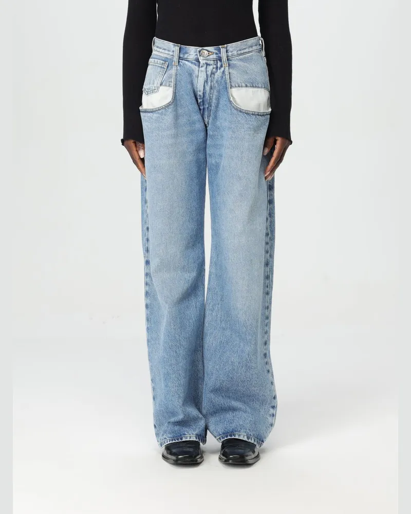 Maison Margiela Straight Jeans mit mittlerer Bundhöhe Blau