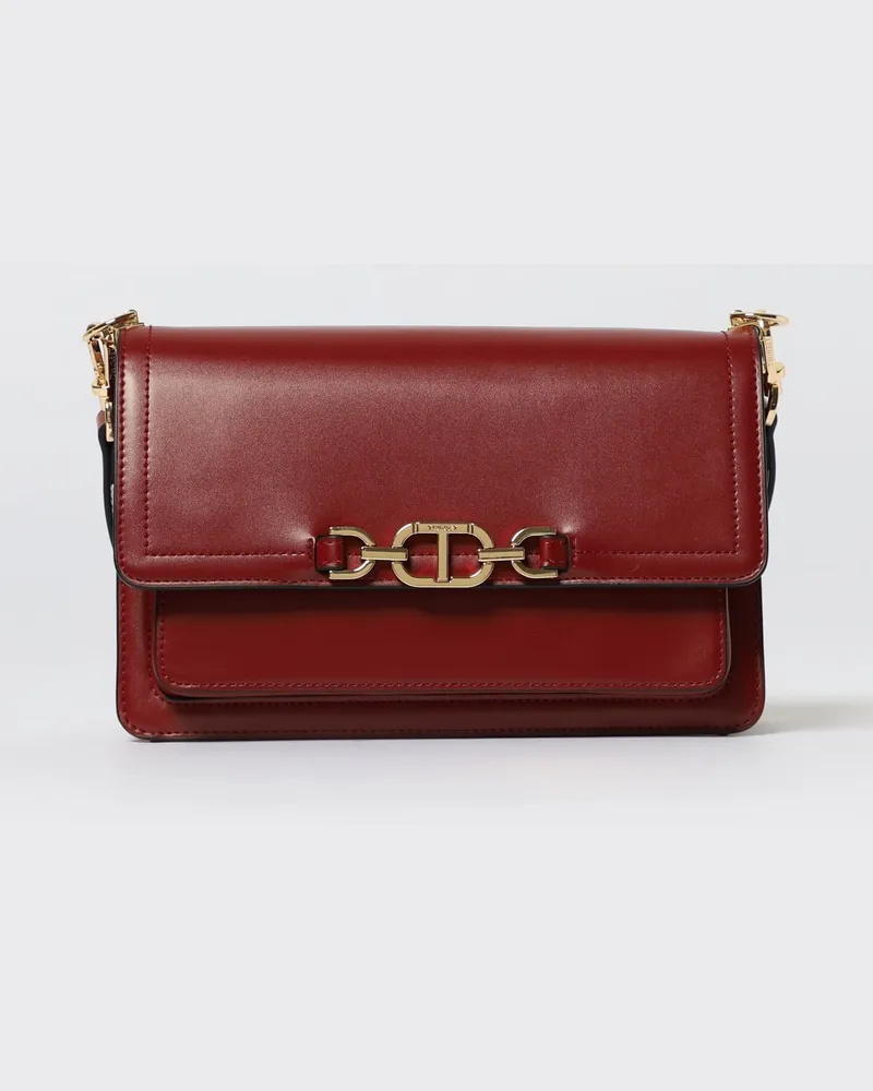 Twin-Set Schultertasche damen Burgunderrot