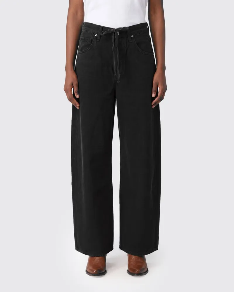 Citizens of humanity Weite Jeans aus Baumwolldenim Schwarz