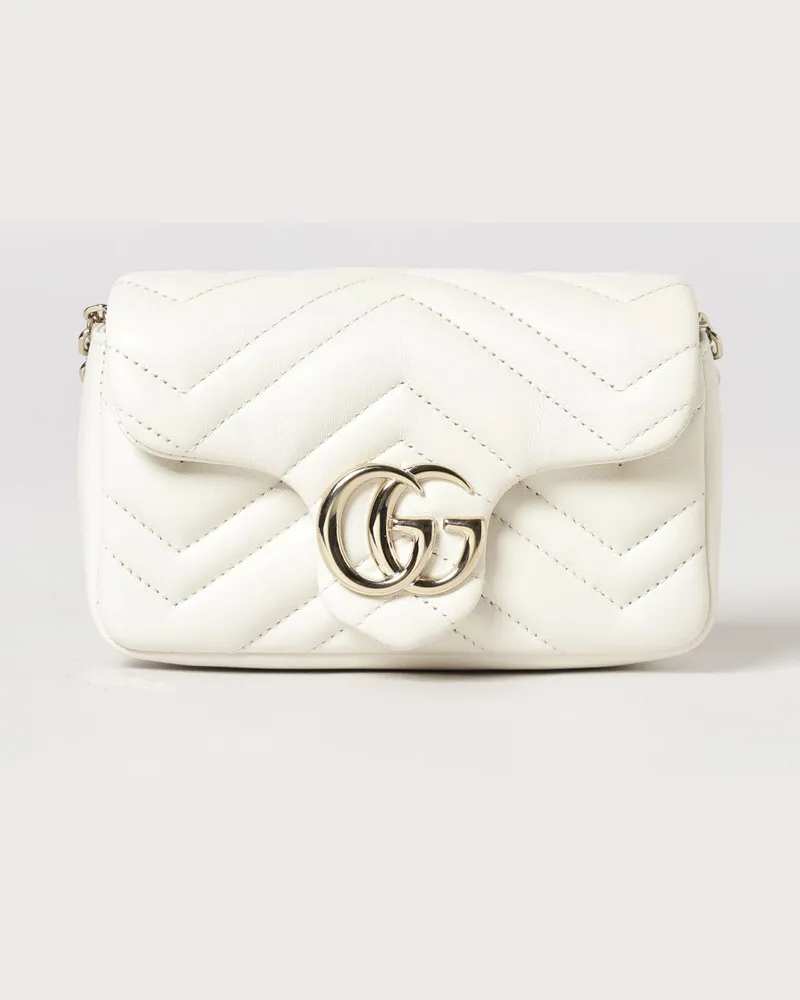 Gucci GG Marmont Tasche aus gestepptem Nappaleder Yellow