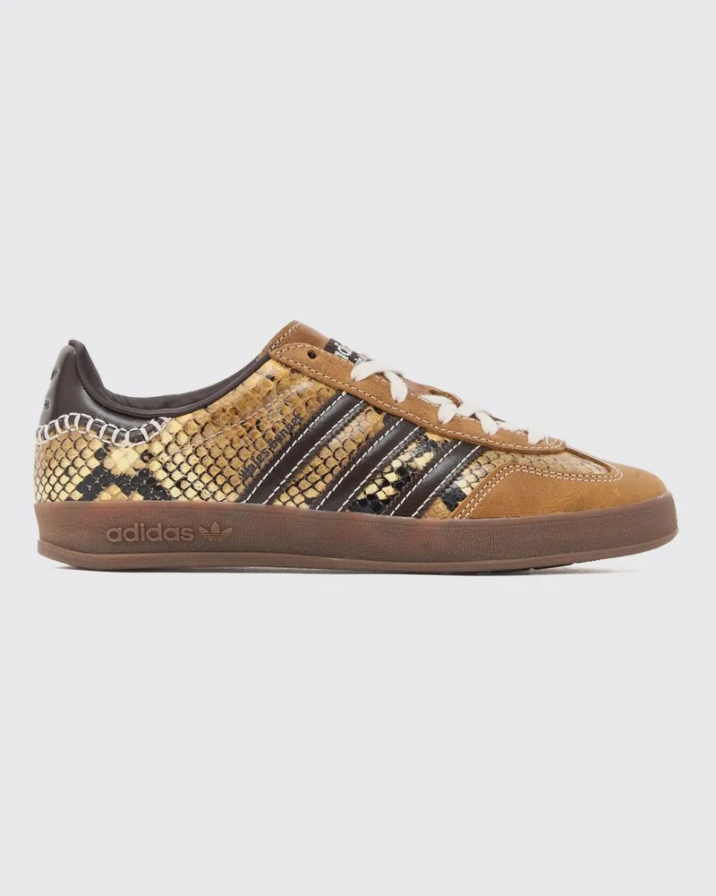 adidas Adidas Originals x Wales Bonner Gazelle Sneaker aus Veloursleder mit Python-Print Braun