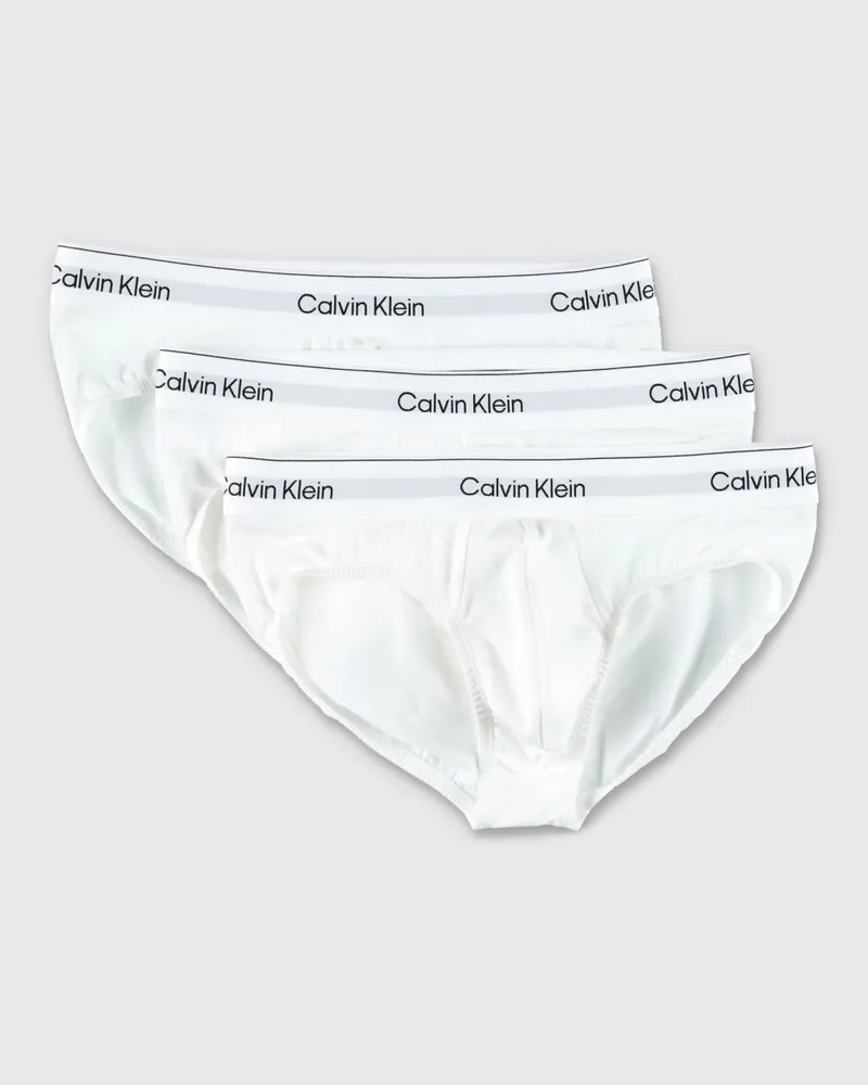 Calvin Klein 3er-Set Stretch-Baumwollslips Weiß