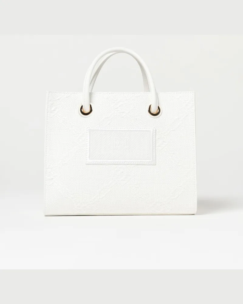 Elisabetta Franchi Schultertasche damen Ivory