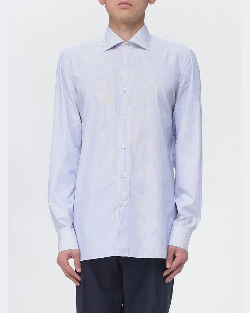 Luigi Borrelli Hemd herren Hellblau