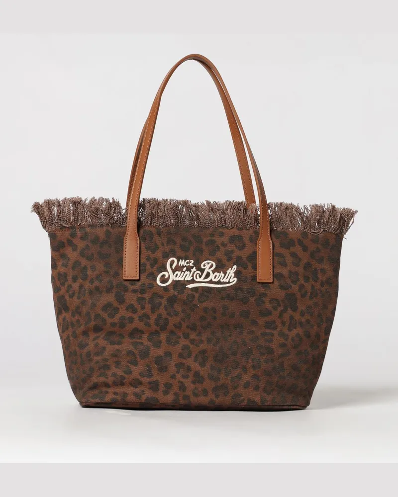 MC2 Saint Barth Baumwolltasche mit gesticktem Logo Braun