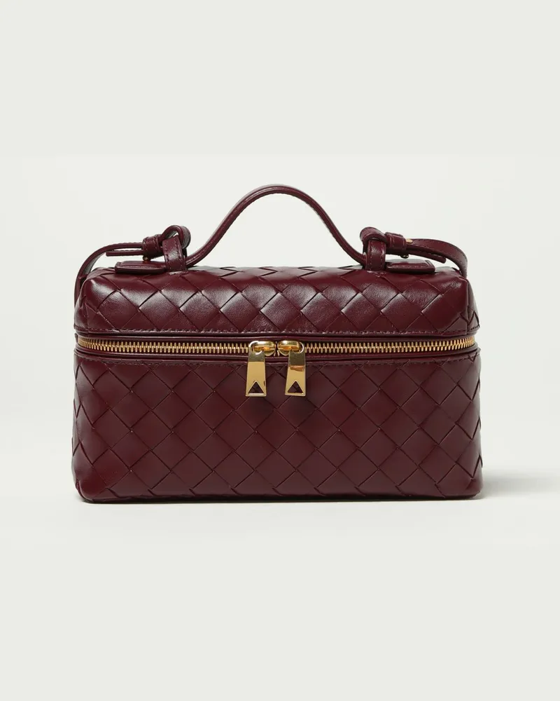 Bottega Veneta Schultertasche damen Burgunderrot
