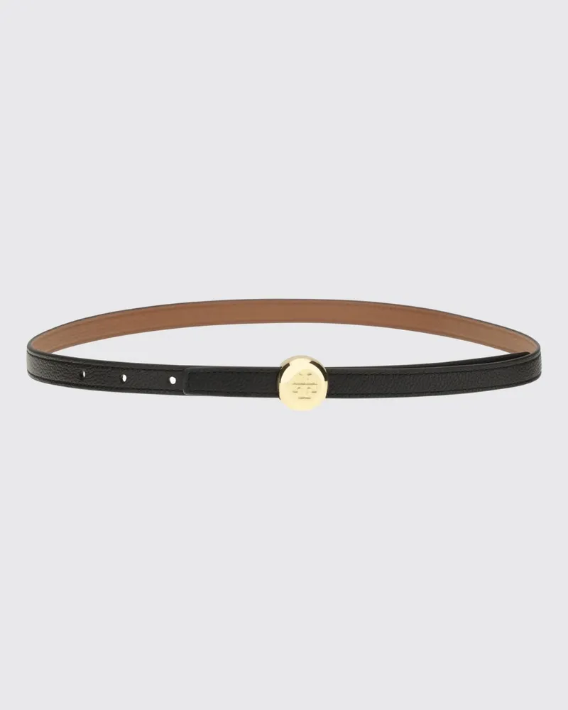 Tory Burch Romy Wendegürtel aus Leder mit Double-T-Schnalle Schwarz