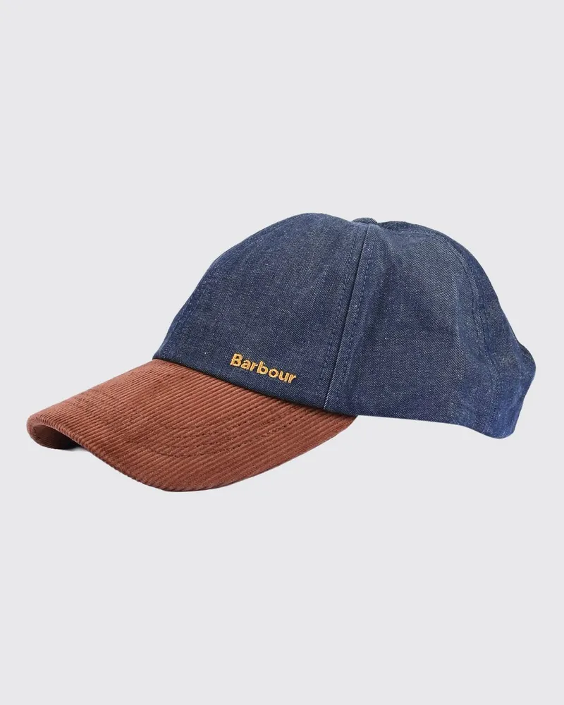 Barbour Hut aus Baumwolldenim und Cord Blau