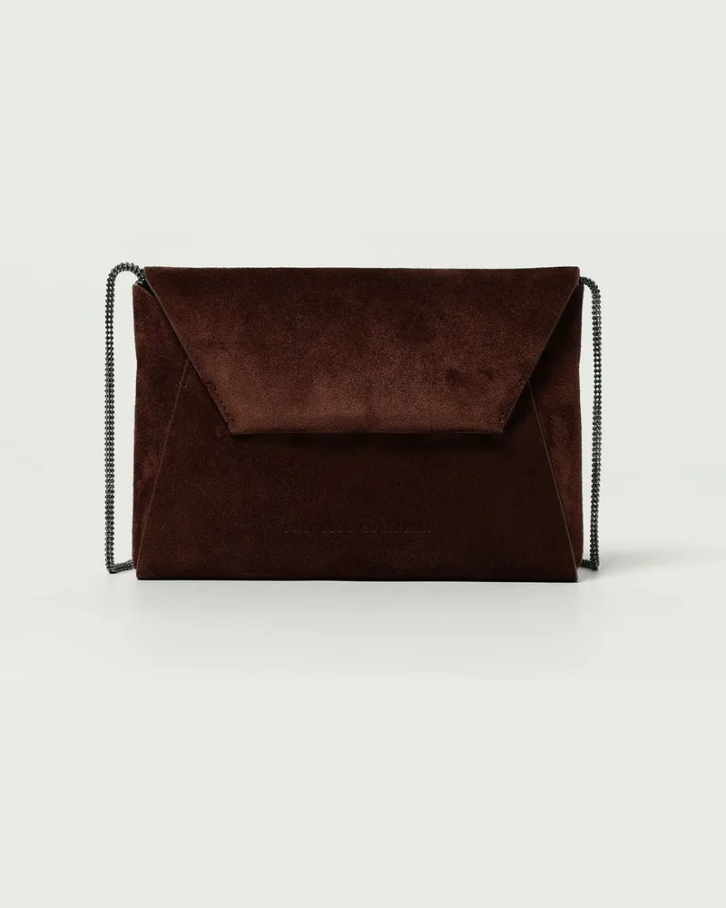 Brunello Cucinelli Schultertasche damen Burgunderrot