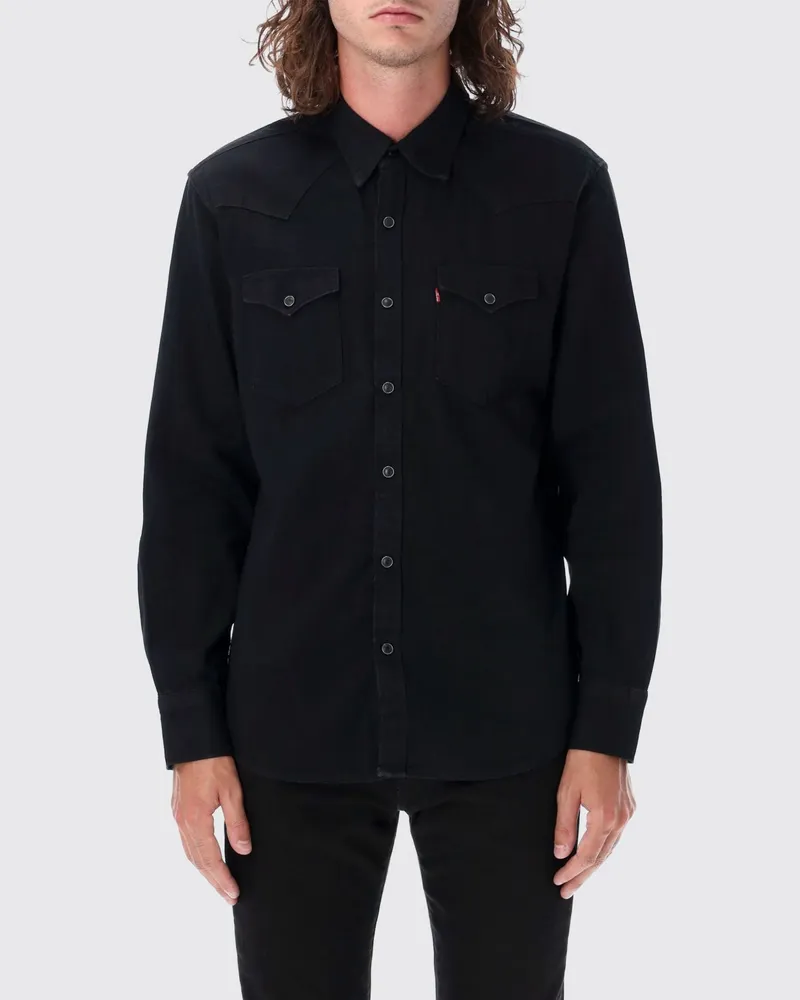 Levi's LEVI Barstow Langarmhemd aus Baumwolldenim Schwarz