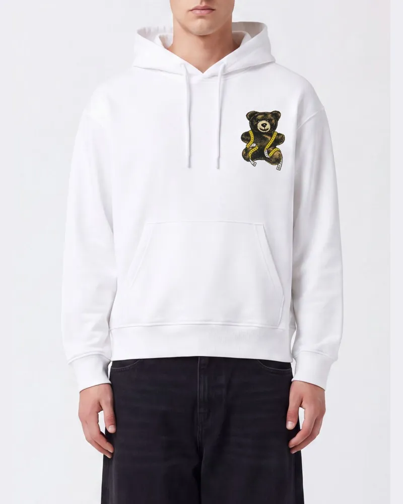 Moschino Baumwoll-Hoodie von mit Teddybär-Druck Weiß