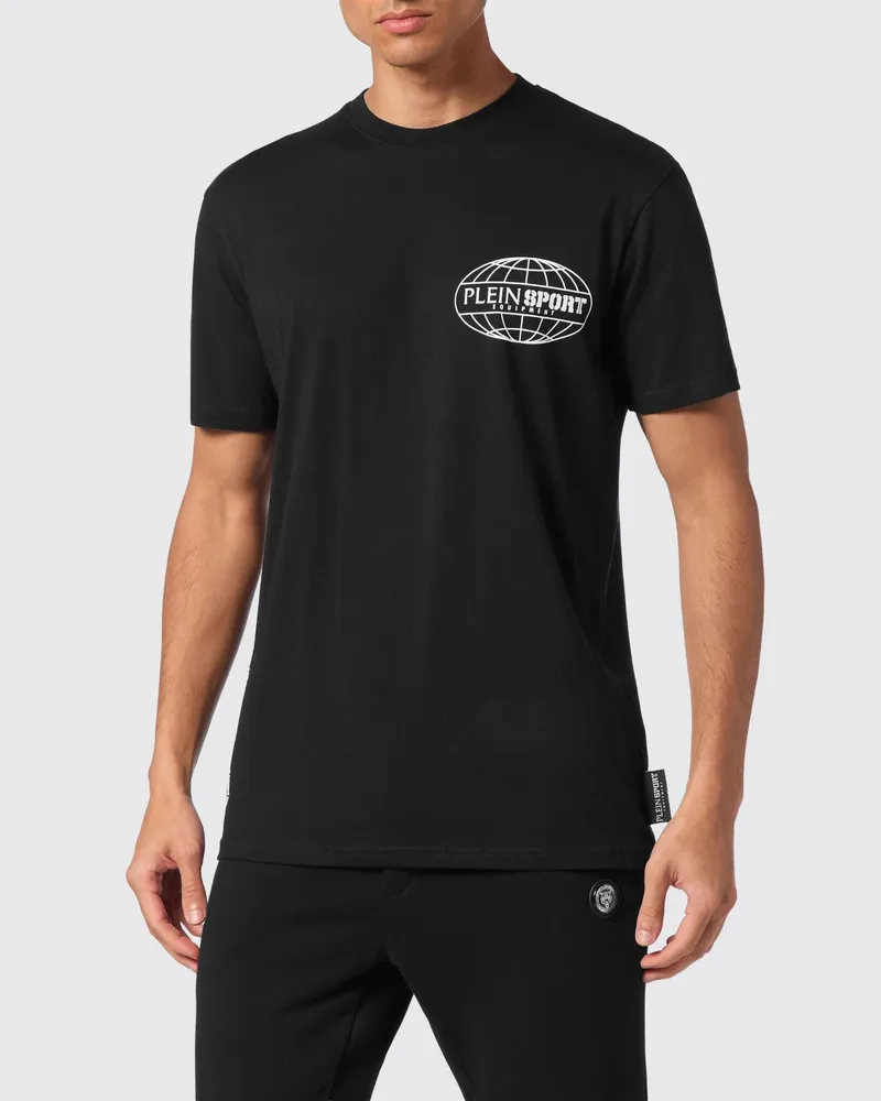 Philipp Plein T-Shirt aus Baumwolljersey mit kontrastierendem Rückenlogo Weiß