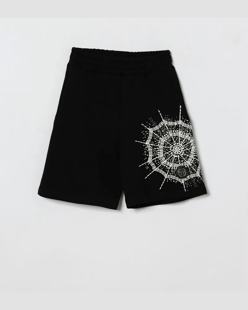 Philipp Plein Baumwoll-Jogging-Shorts mit Grafikprint Schwarz