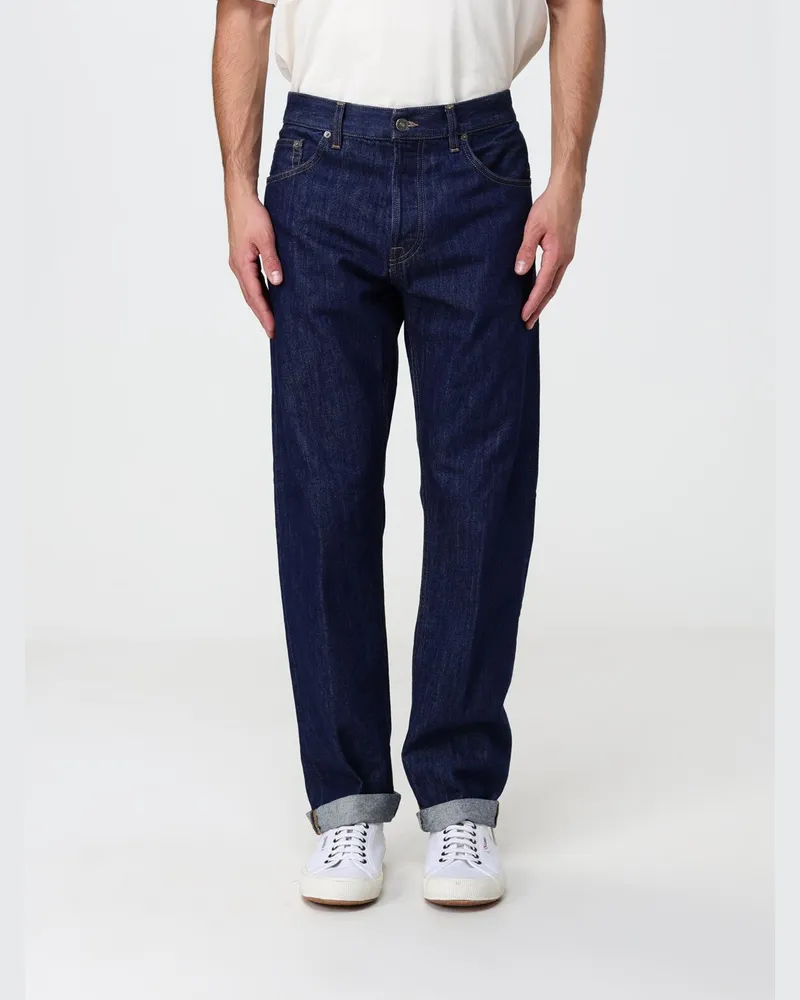 Dondup Straight-Fit Jeans aus Baumwoll-Denim mit mittlerer Leibhöhe Blau