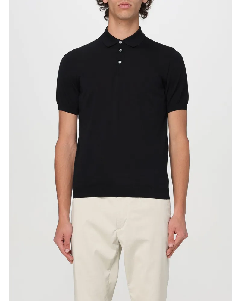 Drumohr  Polo herren Schwarz