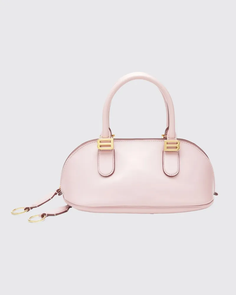 Balenciaga Bowling Bolero Handtasche aus glattem Kalbsleder Pink