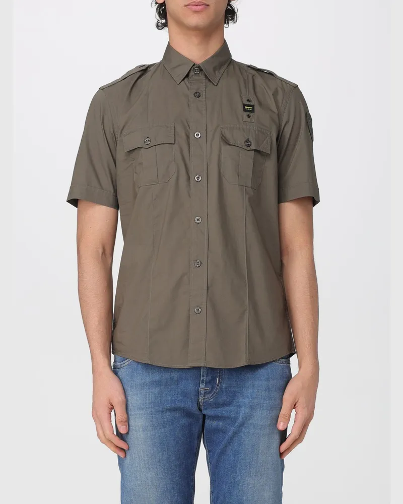 Blauer Hemd herren Grün