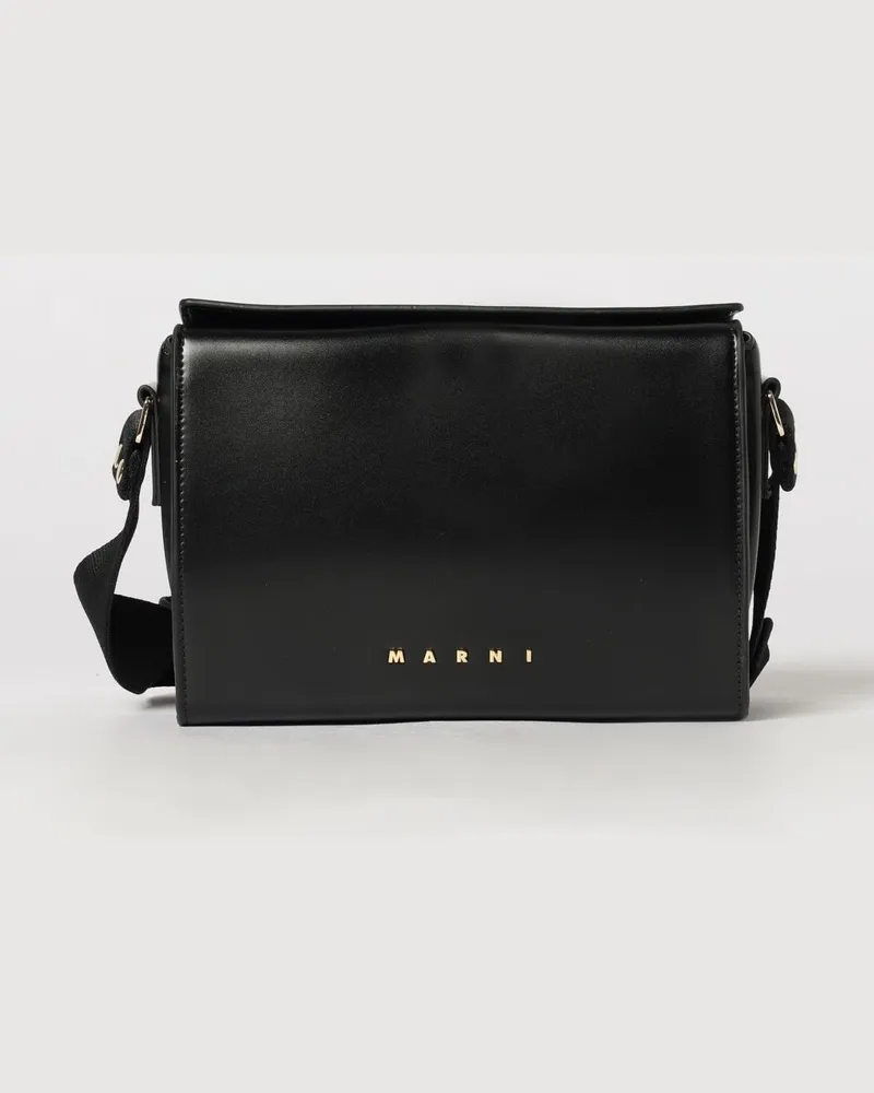 Marni Vivian Canvas-Schultertasche für Jungen mit verstellbarem Riemen Schwarz