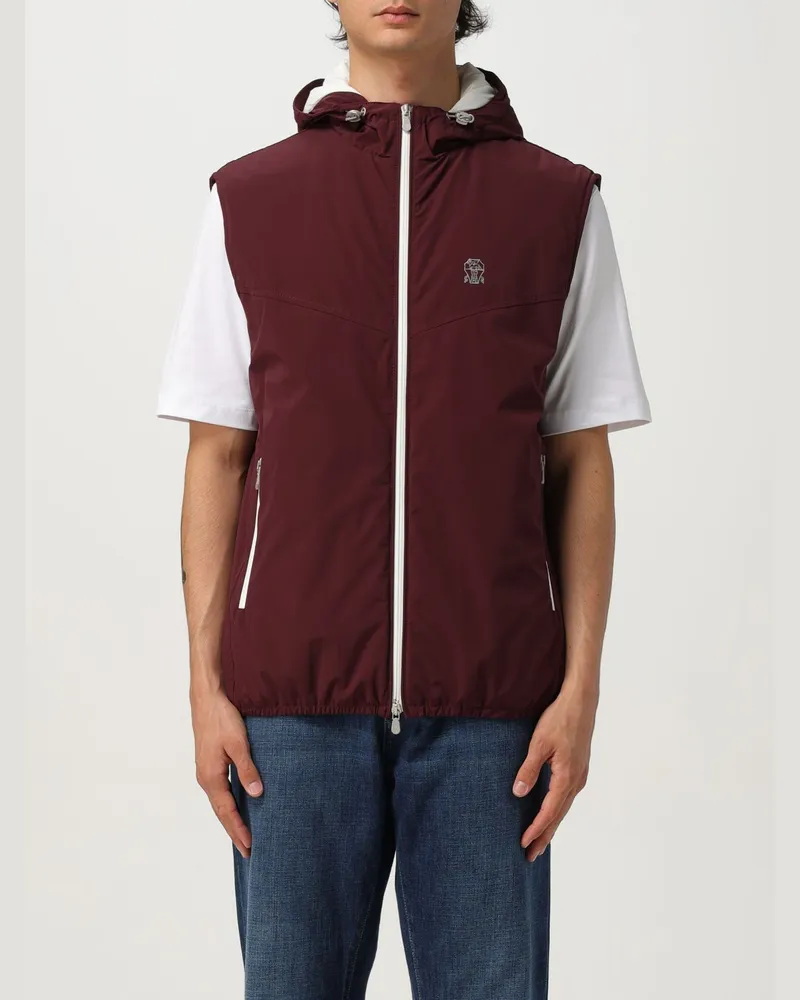 Brunello Cucinelli Jacke herren Burgunderrot