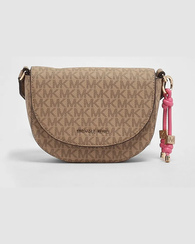 Michael Kors Tasche aus genarbtem beschichtetem Baumwollstoff mit gedrucktem MK-Monogramm Rope