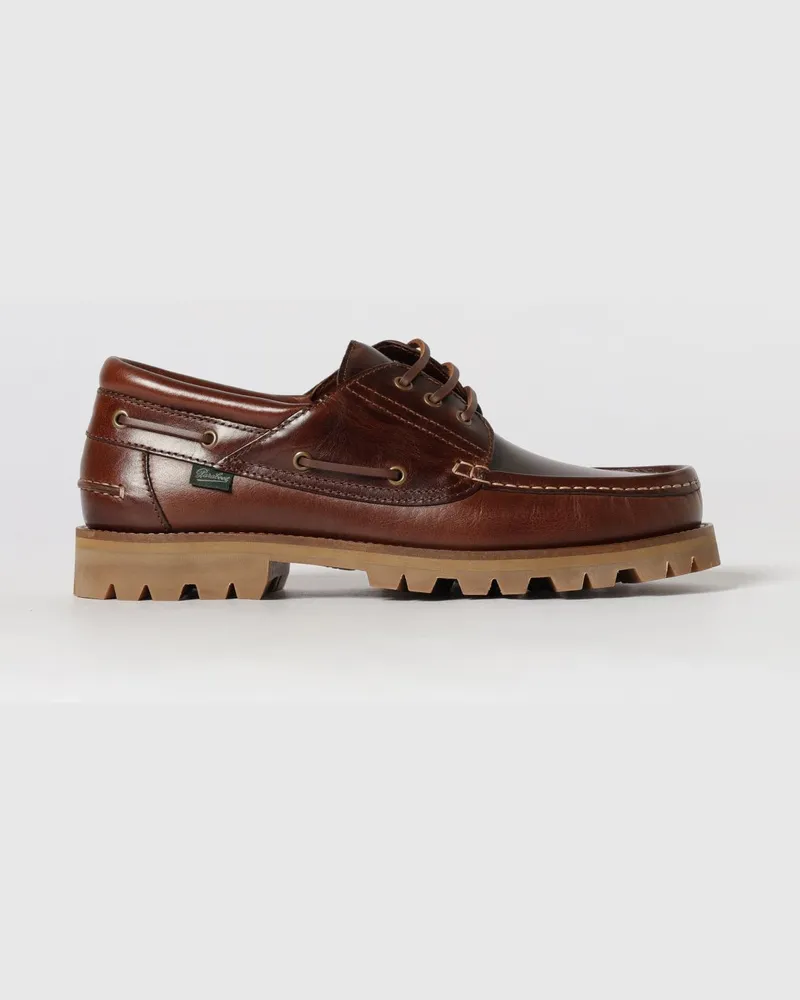 Paraboot Briac Bootsschuhe aus glattem Kalbsleder von mit gezackter Sohle Braun