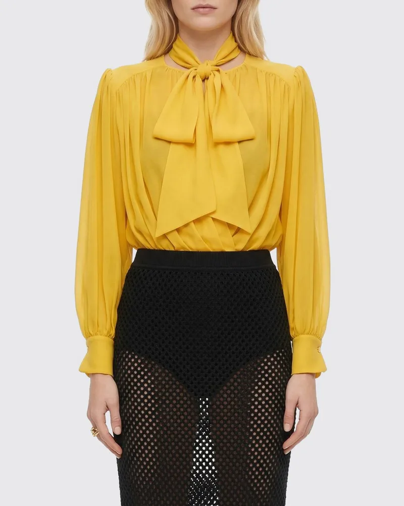 Elisabetta Franchi Hemdbluse damen Gelb