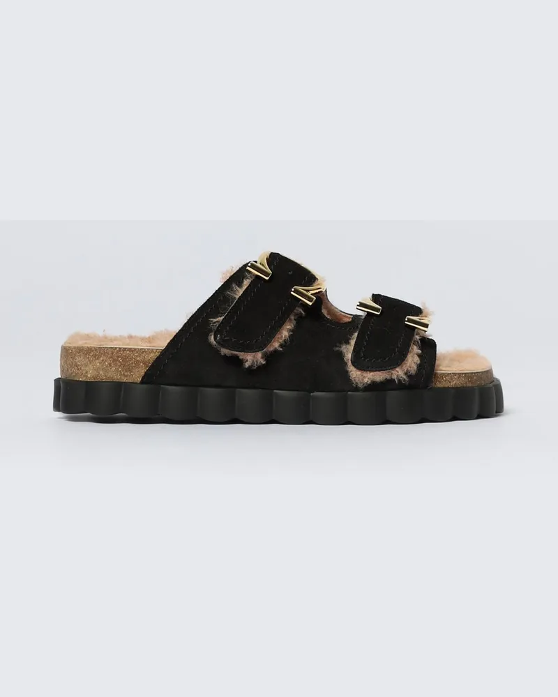 Ferragamo Flache sandalen damen Schwarz