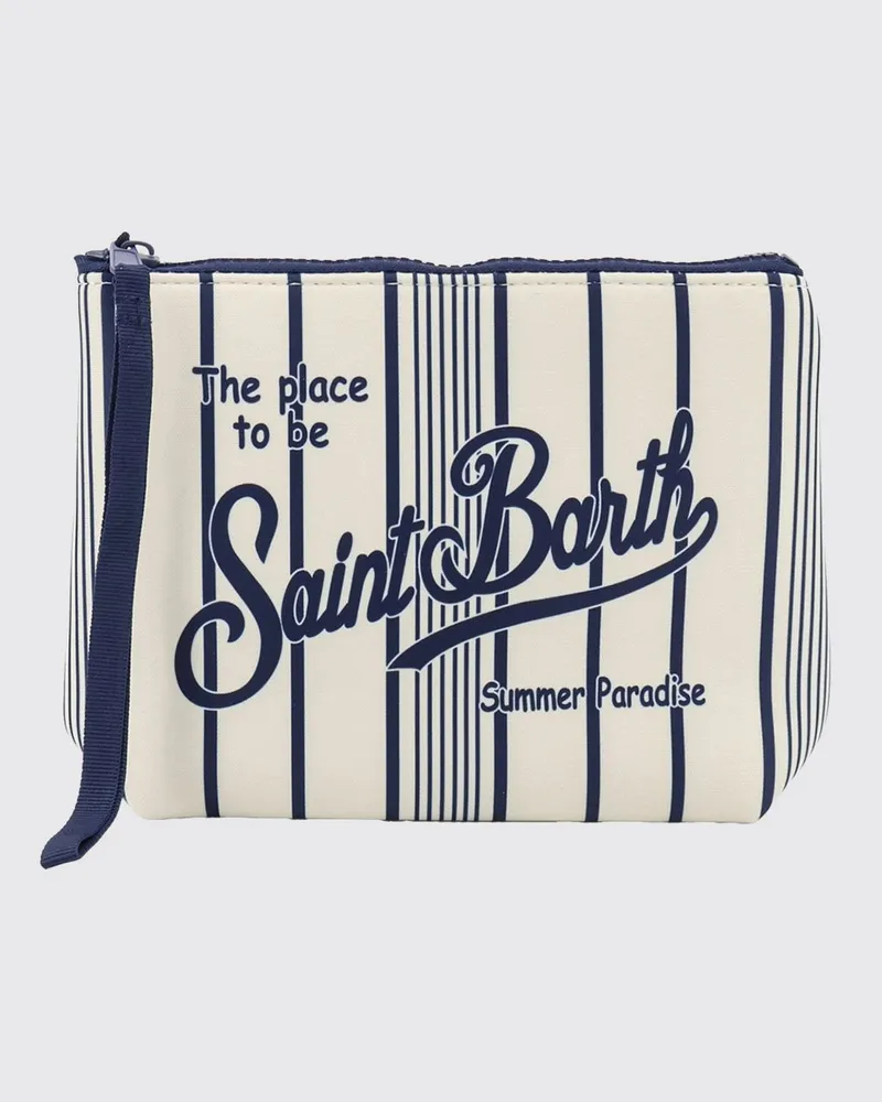 MC2 Saint Barth Aline Pochette aus gestreiftem Polyester Sea