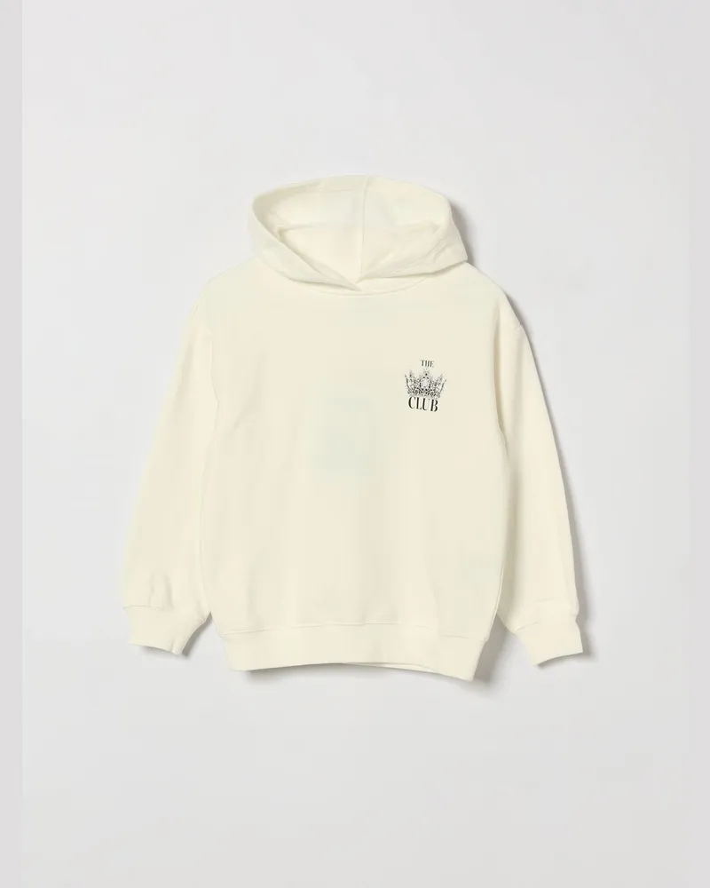 Liu Jo Kapuzen-Sweatshirt für Jungen aus Baumwolle mit grafischem Logo-Print Weiß