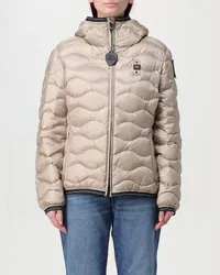 Blauer Jacke Beige