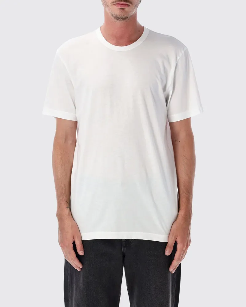 James Perse Kurzarm-T-Shirt aus Baumwolle mit Rundhalsausschnitt Weiß