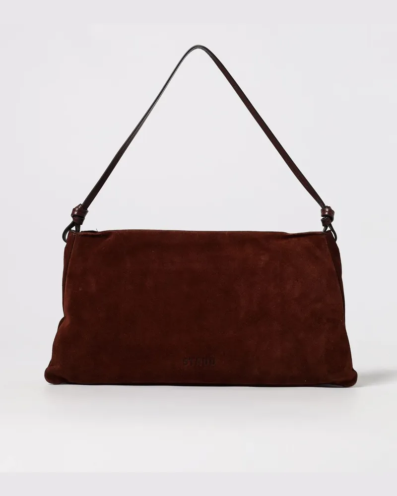 STAUD Schultertasche damen Mahagoni