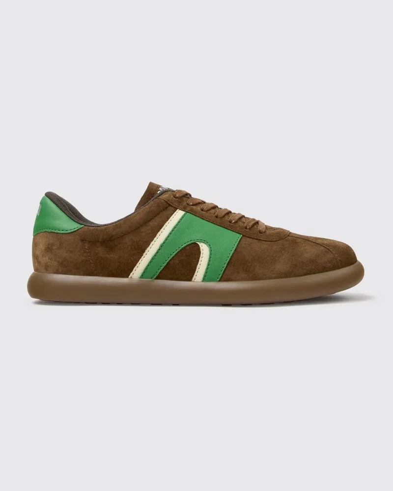 Camper Pelotas Soller Low-Top-Sneaker aus Wildleder mit kontrastierendem Logo Braun