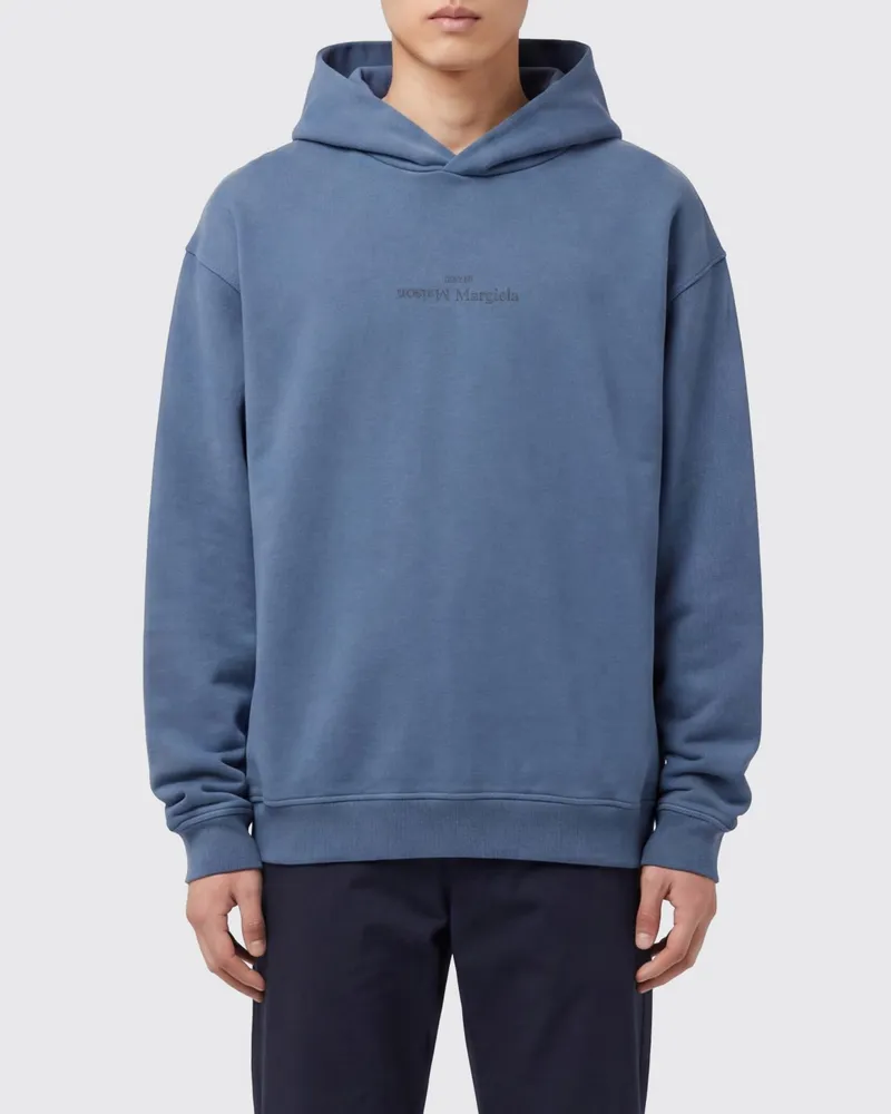 Maison Margiela Sweatshirt aus Baumwolle Blau