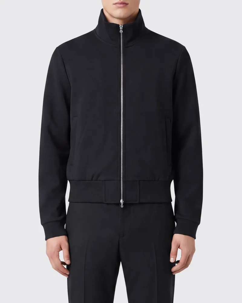 Our Legacy Sweatjacke aus Baumwollmischung mit Stehkragen Schwarz