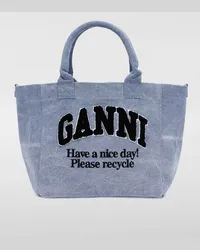 Ganni Schultertasche Hellblau