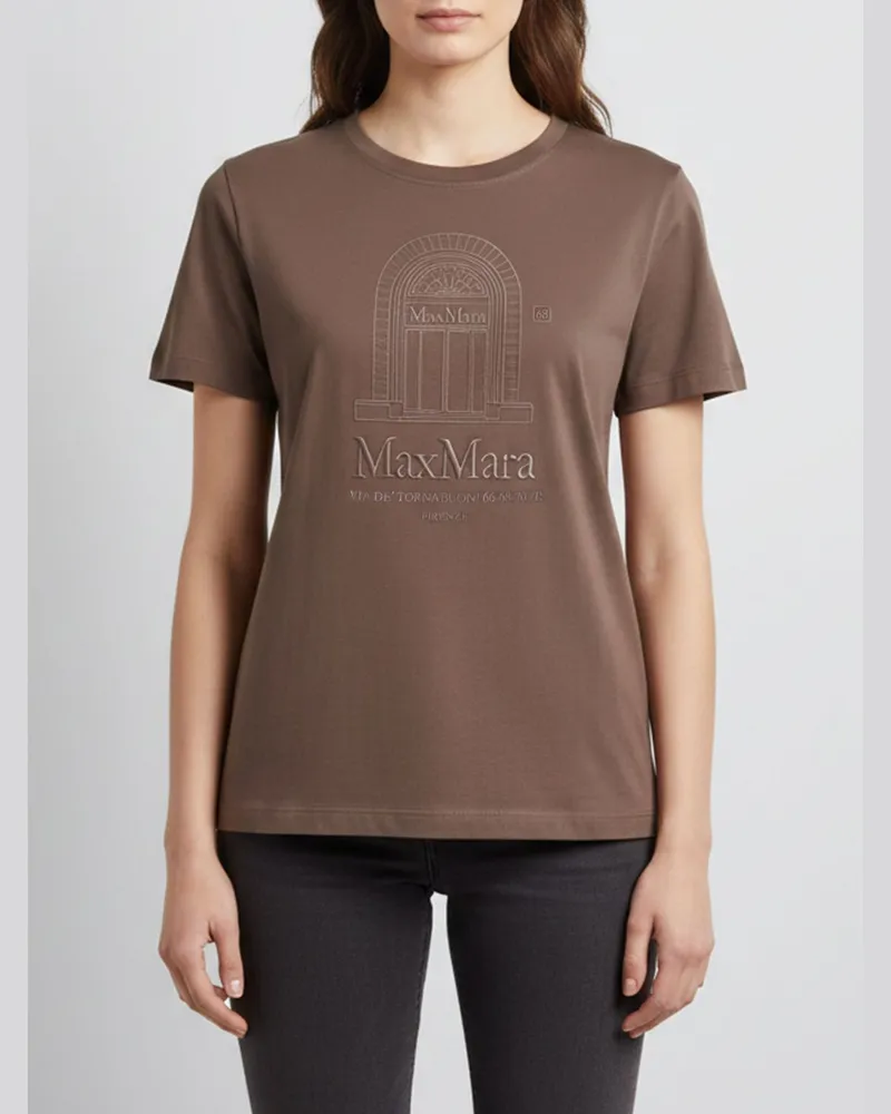 Max Mara Baumwoll-T-Shirts mit Logo Earth