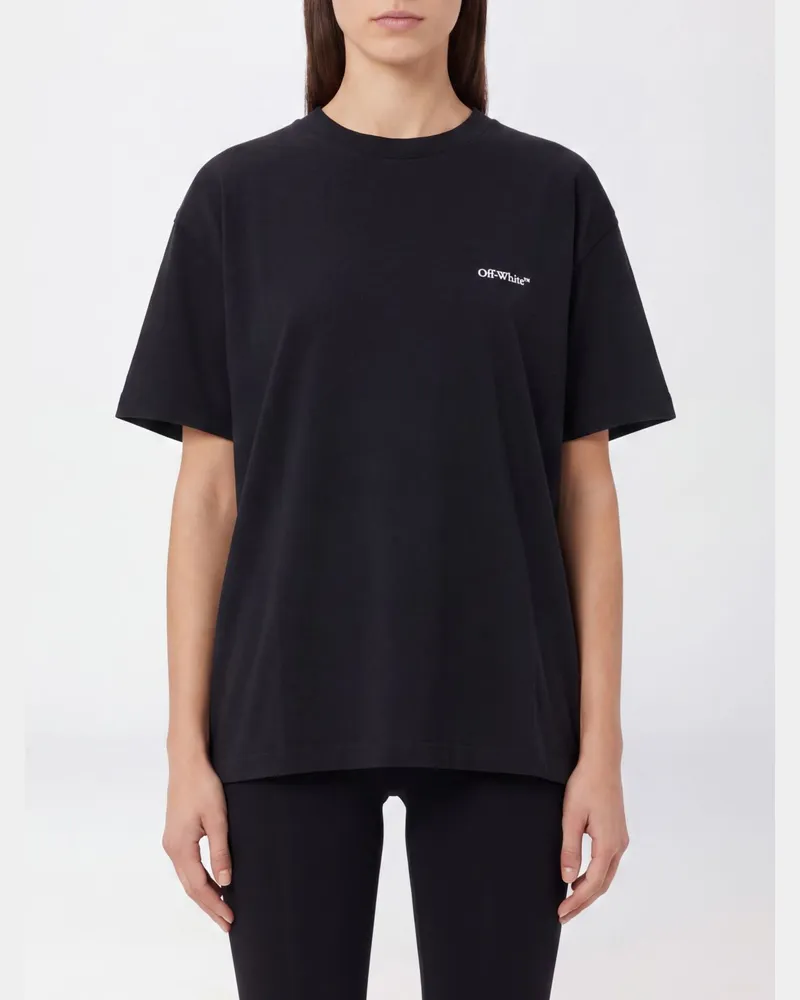 OFF-WHITE T-Shirt aus Baumwolle mit Arrow-Logo-Print Grün