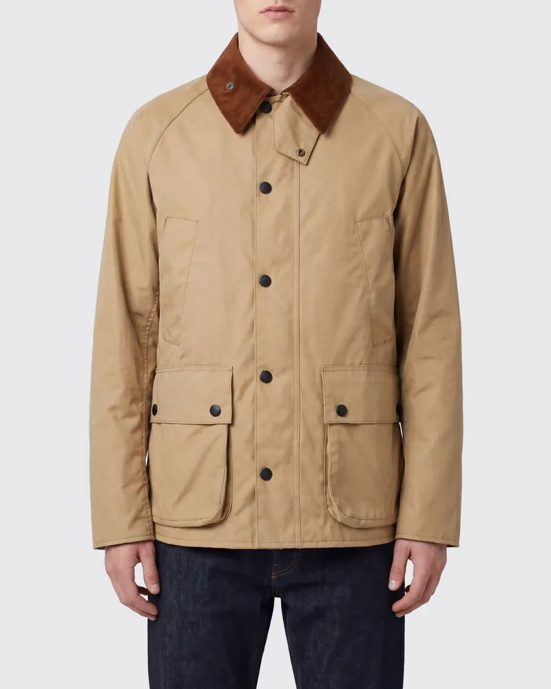 Junya Watanabe Hemdjacke Barbour x Eye aus Nylon mit Samtkragen Beige