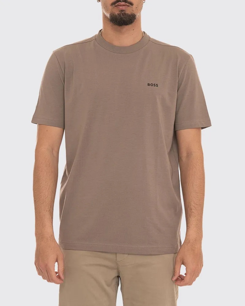 HUGO BOSS Baumwoll-T-Shirt mit Logo Mud