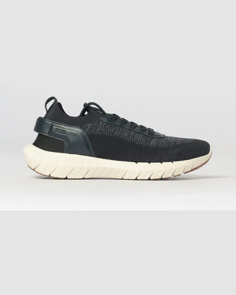 HUGO BOSS Motion Sneakers aus Häkelstrick Blau