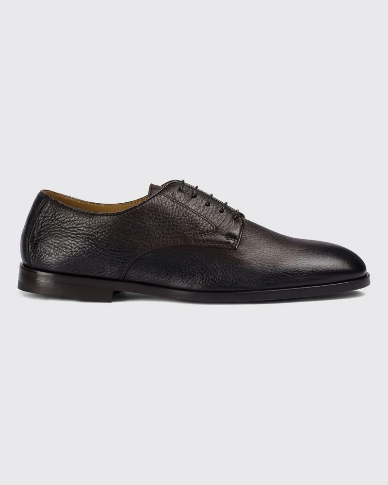 Doucal´s Klassische Derby-Schuhe aus Hirschleder mit Leder- und Gummisohle Dark