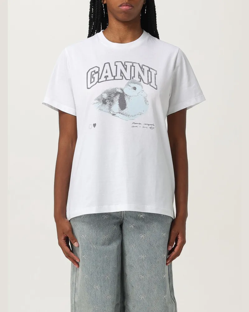 Ganni T-shirt damen Weiß