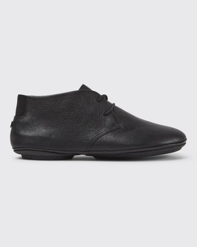 Camper Right Stiefelette aus vollnarbigem Kalbsleder Schwarz